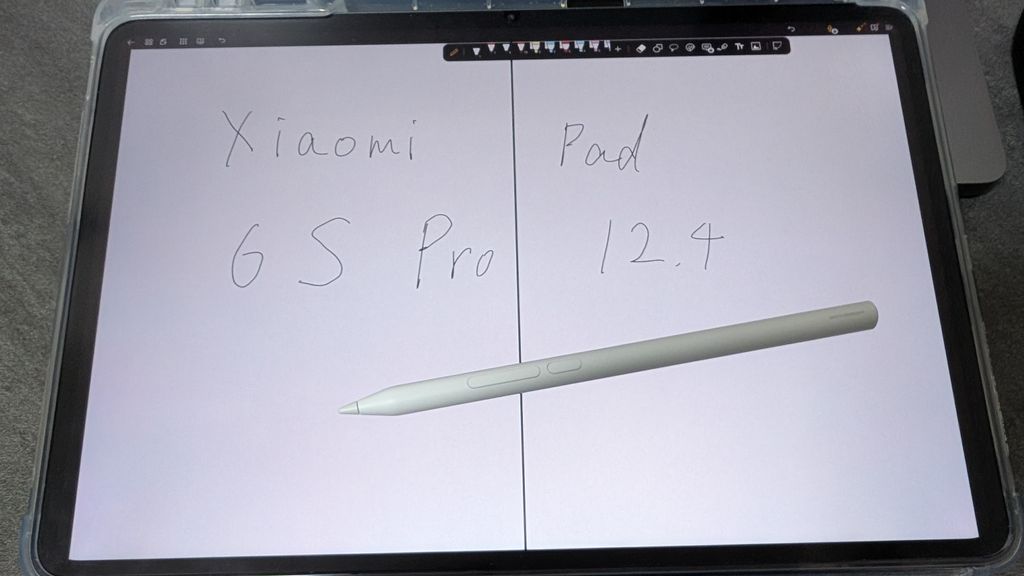 Xiaomi Pad 6S Pro 12.4とXiaomiフォーカスペンの写真