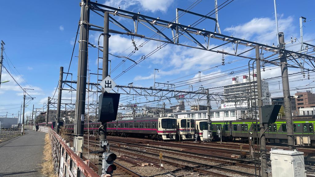 桜上水駅奥の留置線